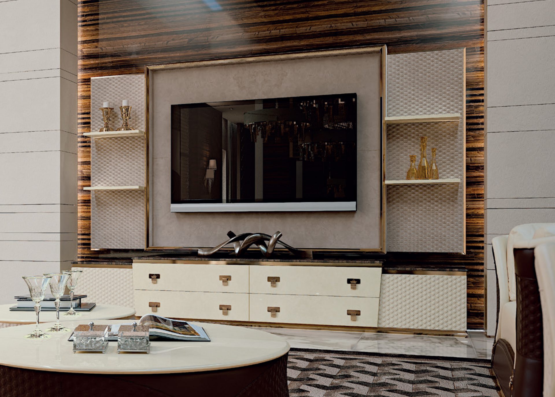 Vogue TV Leather Wall Unit