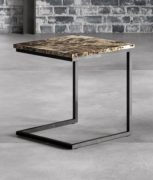 Glass/Marble Side Table