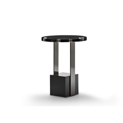 Black and More Round Side Table