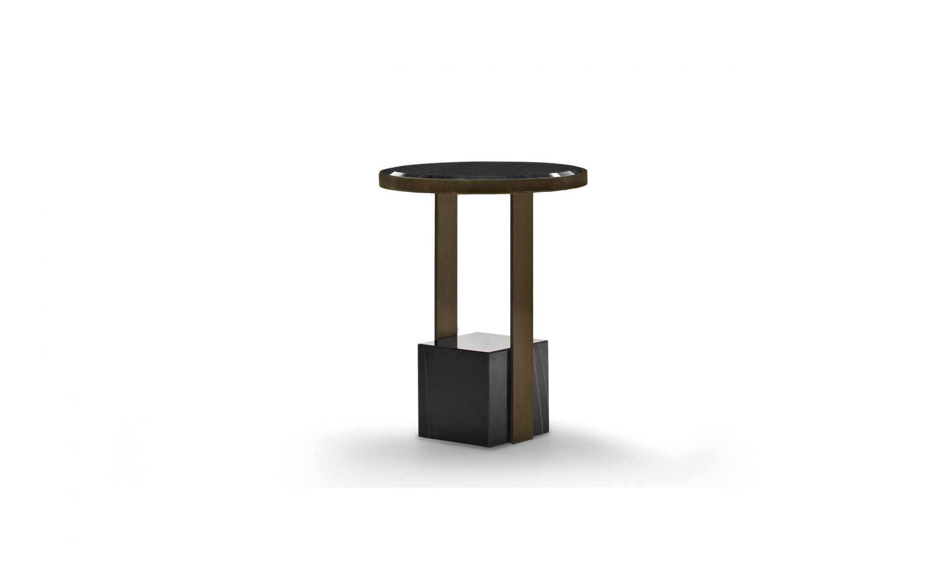 Black and More Round Side Table