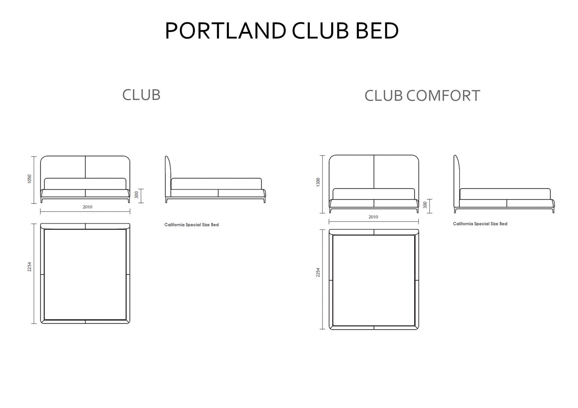 Portland Club Bed
