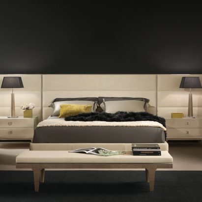 M Place Wide Headboard Bed