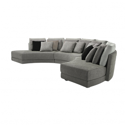 Black & More Round Modular Sofa