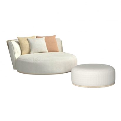Scacco Round Sunbed and Ottoman Set – Ex Display